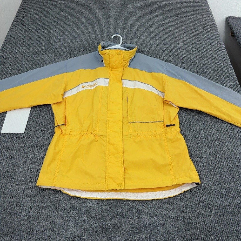 Vintage Columbia Jacket Womens L Yellow Nylon Interchange Full Zip Gorpcore